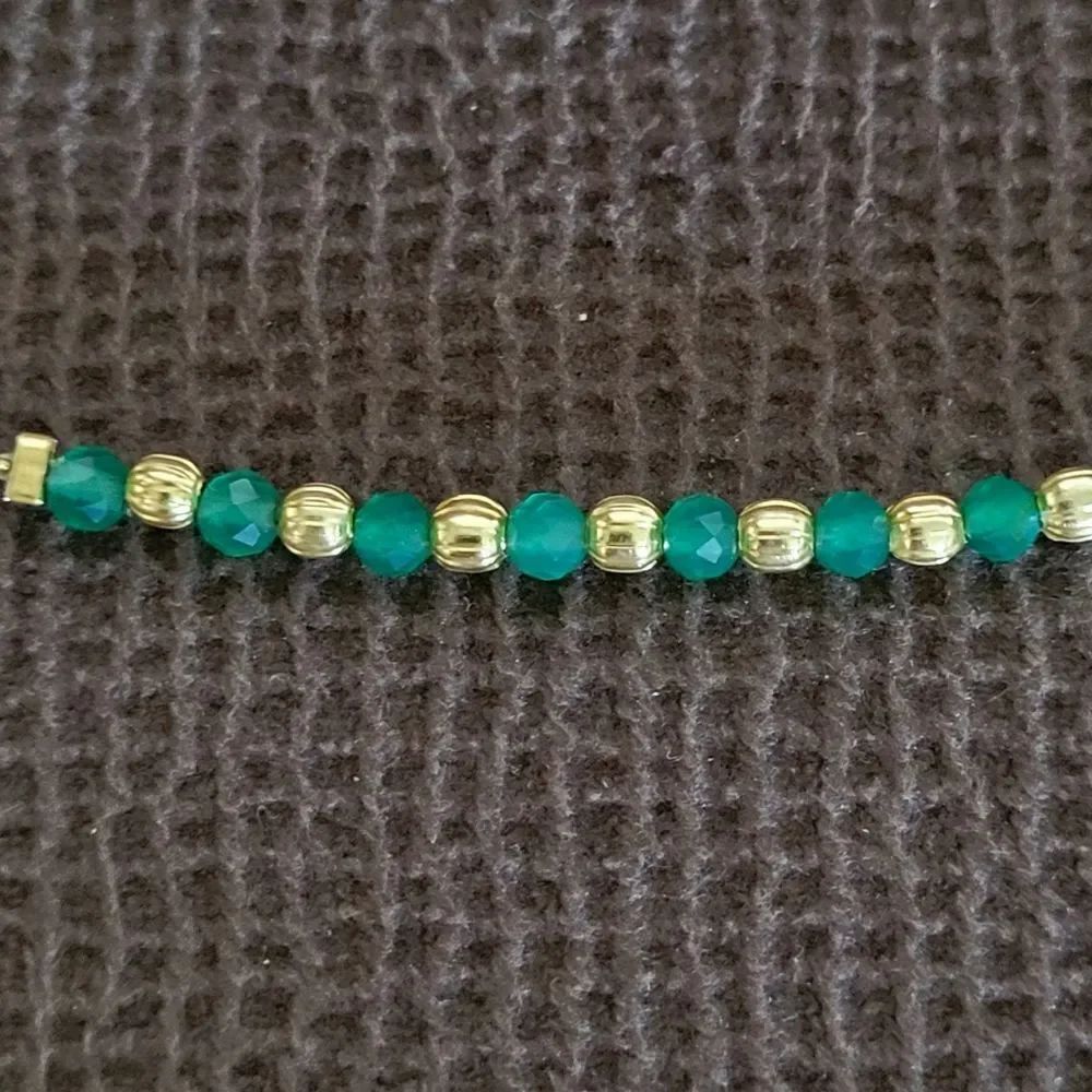 Shivam Green💚 Onyx Bead Anklet - Picture 10 of 15